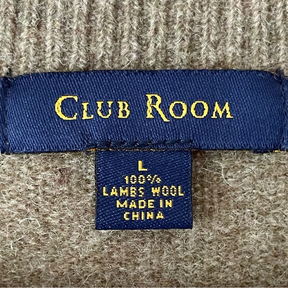 Club Room Lamb's Wool Men's Sweater Size Large - Picture 7 of 9